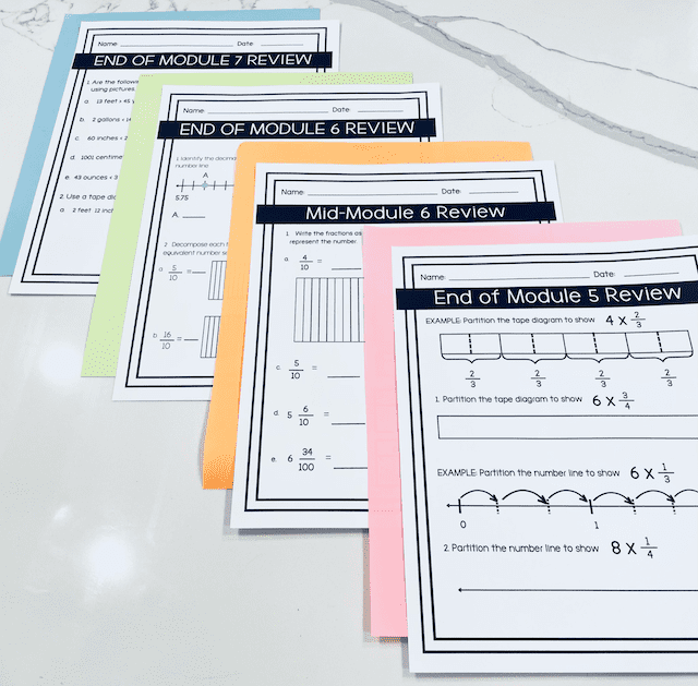Math test reviews grade 4
